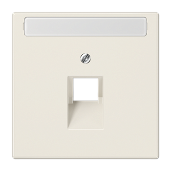 JUNG LS 990 Бежевая Накладка 1-ой наклонной ТЛФ/комп розетки с полем для надписи LS969-1NAUA