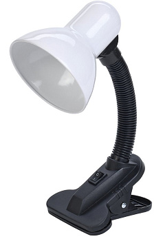 Светильник настол. 1001 на прищепке Е27 белый IEK LNNL1-1001-2-VV-40-K01