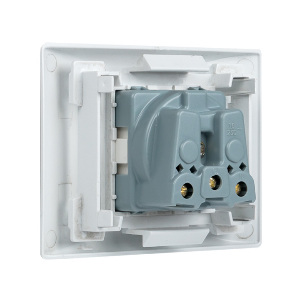 Купить EKF PROxima Розетка 45х45 (2 модуля), с заземлением. белая, прямая