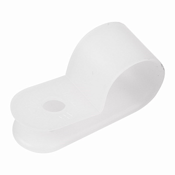 Кабельная скоба под винт 12 мм, белая, упаковка 50 шт. Rexant 07-4412