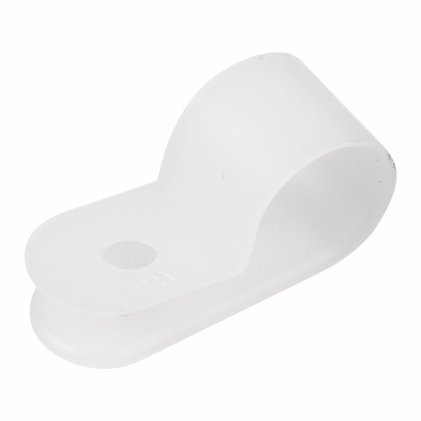 Кабельная скоба под винт 12 мм, белая, упаковка 50 шт. Rexant 07-4412