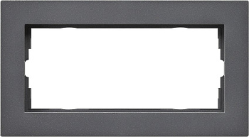 Gira E2 Антрацит Рамка 2-ая без перегородки заподлицо 1002235