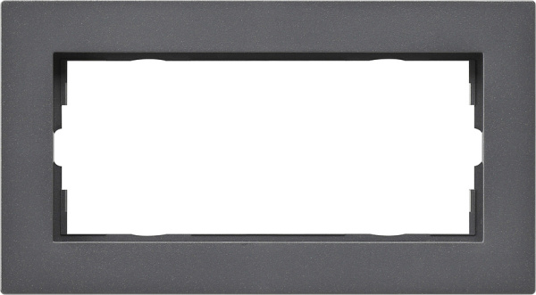Gira E2 Антрацит Рамка 2-ая без перегородки заподлицо 1002235