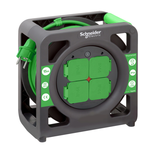 SE Удлинитель катушечный Thorsman 4 роз 15м 3х1.5 IP44 IMT33136