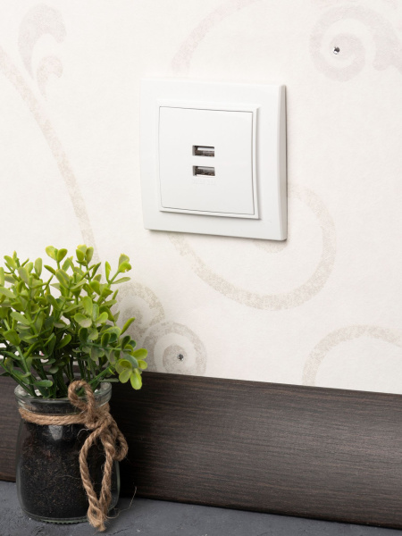 Купить EKF Basic Минск Белый Розетка USB 2-ая, 2,1А, СП