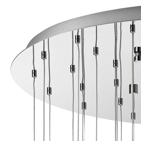 Купить Eglo Подвес LED PIANOPOLI, 43х2,5W(LED), Ø780, H1100, нерж. сталь, хром/хрусталь,прозрачный 93661