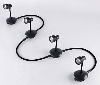 Lussole LOFT Металл/флекс Черный /  Металл Светильник настенно-потолочный GU10 5,5W GRLSP-9821-04