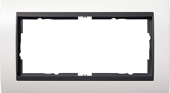 Gira Event Бел матовый/Антрацит Рамка 2-ая без перегородки 100207