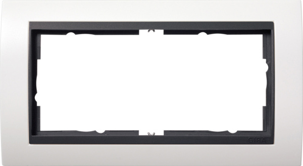 Gira Event Бел матовый/Антрацит Рамка 2-ая без перегородки 100207