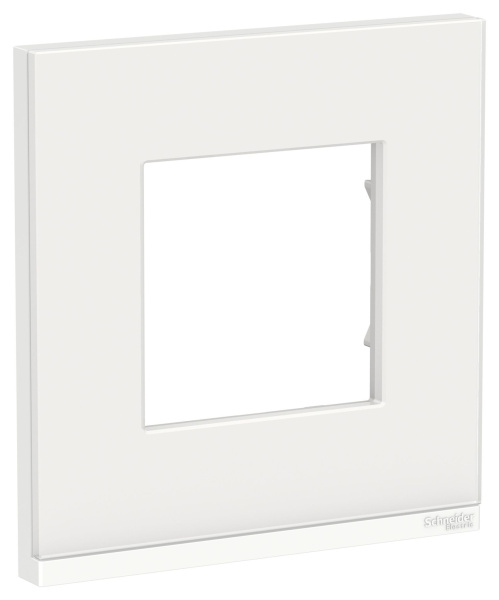 Купить SE Unica Pure Белое стекло/Белая Рамка 1-ная горизонтальная NU600285