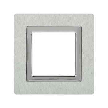 DKC Рамка из алюминия, "Avanti", серая, 1 пост (2 мод.)