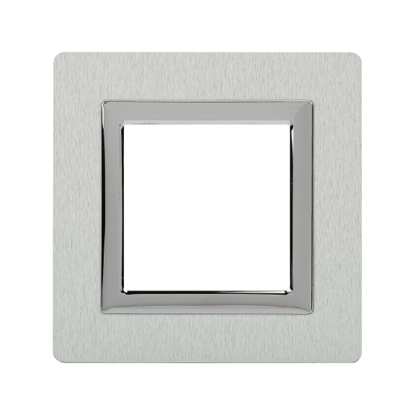 DKC Рамка из алюминия, "Avanti", серая, 1 пост (2 мод.)