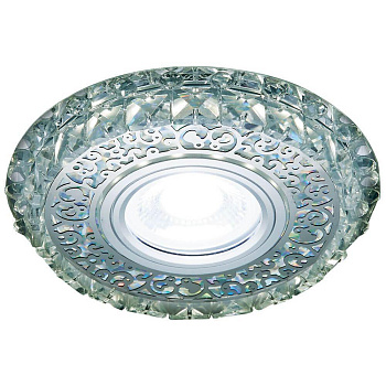 Ambrella Встраиваемый точечный светильник со светодиодной лентой S393 CH хром/прозрачный хрусталь/MR16+3W(LED WHITE)