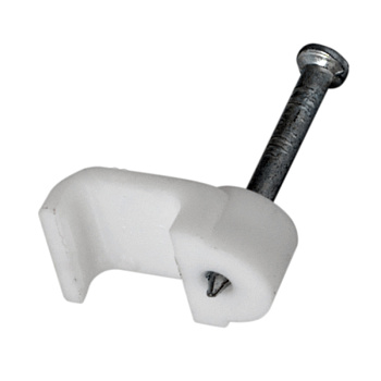 Крепеж кабеля плоский 8 х 3 мм, белый (упак. 20 шт) Rexant 07-4207-20