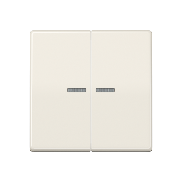 JUNG Клавиши для сдвоенного выключателя с окошком для подсветки термопласт слоновая кость AS591-5KO5BF