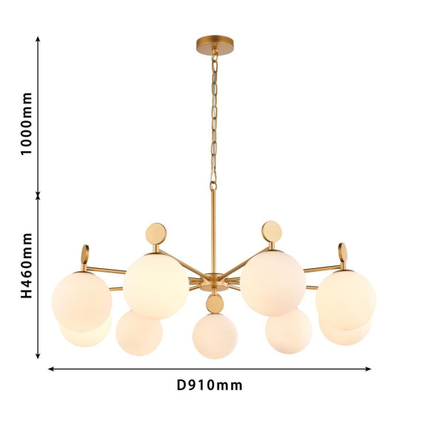 Купить Favourite Светильник подвесной D910*H365/1540/ 9*E14*40W, excluded 2928-9P