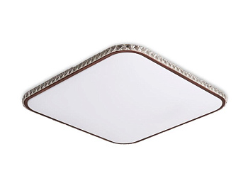Ambrella Потолочный светодиодный светильник с пультом FF76 WH/CF белый/кофе 72W+30W 490*490*60 (ПДУ ИК)