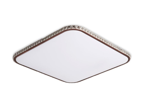 Ambrella Потолочный светодиодный светильник с пультом FF76 WH/CF белый/кофе 72W+30W 490*490*60 (ПДУ ИК)