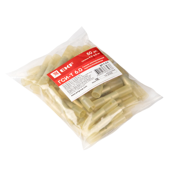 Купить EKF PROxima Гильза изолированная термоусаживаемая ГСИ-Т 6.0 (50шт.)