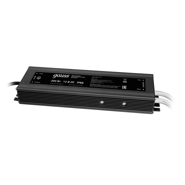 Купить Gauss Блок питания для светодиодной ленты пылевлагозащищенный 200W 12V IP66 202023200