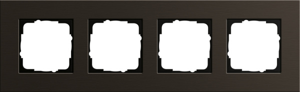 Gira ESP Коричневый анодированный алюминий Рамка 4-ая 0214127