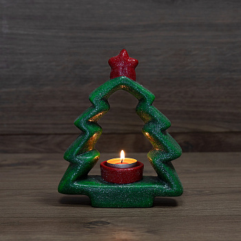 NEON-NIGHT Керамический подсвечник «Елочка» 16.2х6.2х20 см 501-072