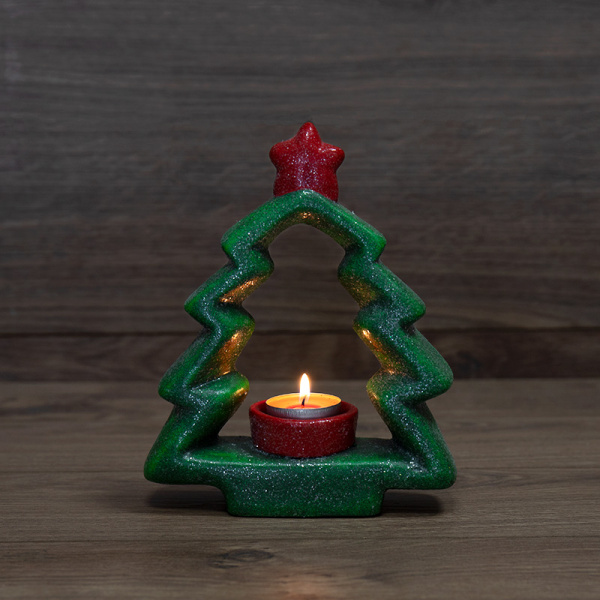 NEON-NIGHT Керамический подсвечник «Елочка» 16.2х6.2х20 см 501-072