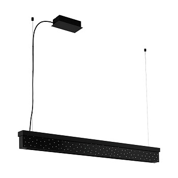 Eglo AUROTONELLO Подвес светодиодный изм. яркости и темп., 29W/19W (LED), L1170, B65, H1500, 3400lm/2500lm, сталь, черный/кристаллы, черный 39826