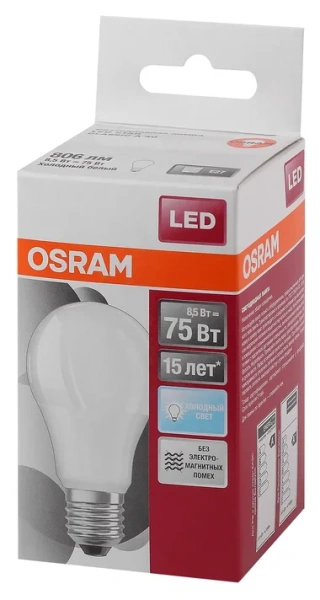 Купить Osram Лампа LED A75 E27 9,5W 865 4052899971561