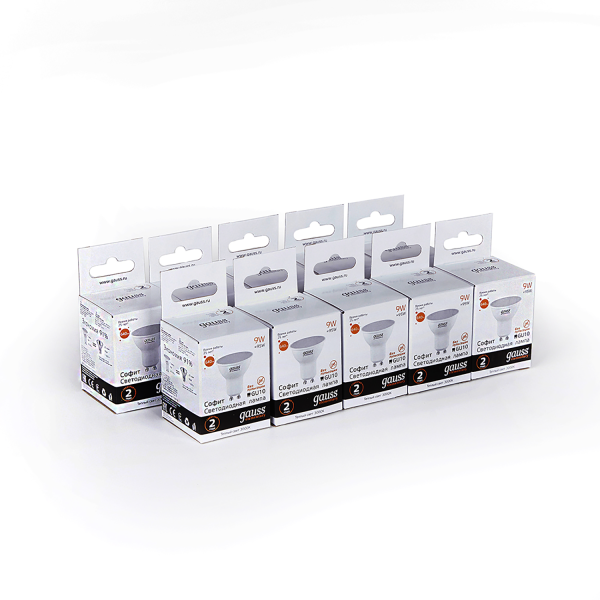 Купить Gauss Лампа Elementary MR16 9W 640lm 3000К GU10 LED 13619