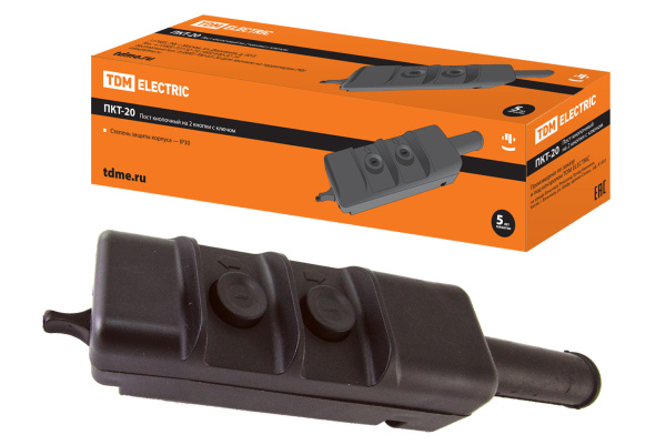 TDM Пост кнопочный ПКТ-20 на 2 кнопки с ключом IP30 SQ0706-0004