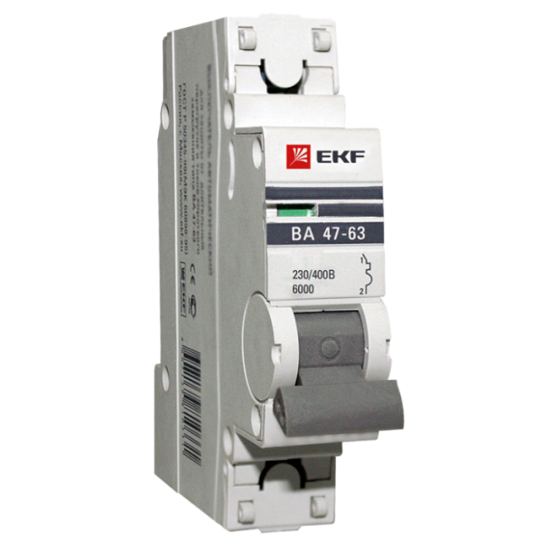 Купить EKF PROxima ВА 47-63 Автоматический выключатель (D) 1P 50А 4,5kA mcb4763-1-50D-pro
