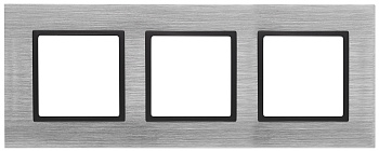 ЭРА 14-5203-41 Elegance Сталь/антрацит Металл Рамка 3-ая