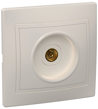 IEK KVARTA РТВ10-ККм Розетка 1местн. телевиз. (кремовый)