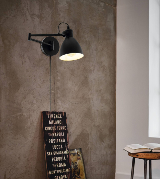 Купить Eglo 97886 Светодиодный бра коленчатое SAN PERI, 1х10W (E27), L130, B300, H210, cталь, черный