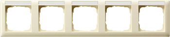Gira Standard 55 Кремовый глянец Рамка 5-ая горизонтальная с полем для надписи 109501