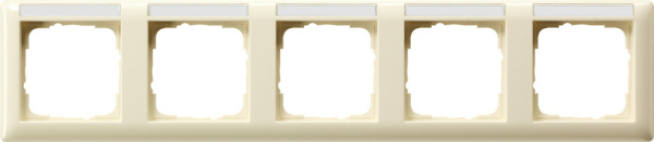 Gira Standard 55 Кремовый глянец Рамка 5-ая горизонтальная с полем для надписи 109501