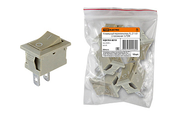 TDM Клавишный переключатель YL-211-01 серый 2 положения 1з SQ0703-0019