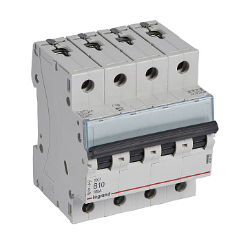 Legrand TX3 Автоматический выключатель 4P 10A (B) 6000/10kA 403900