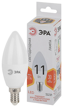 ЭРА LED B35-11W-827-E14 (диод, свеча, 11Вт, тепл, E14)