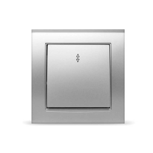 UNIVersal "Бриллиант" Выключатель Серебро 1 кл. проходной 7949629