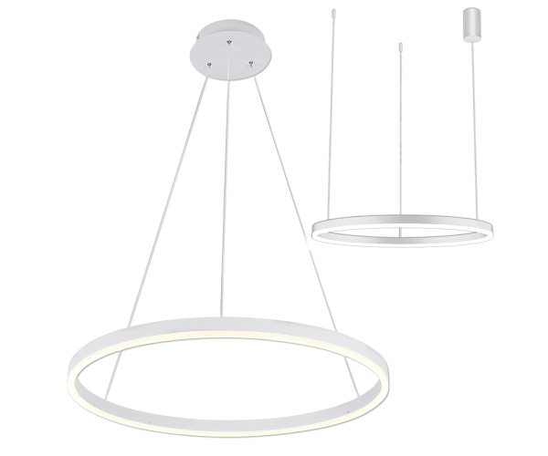 Kink Light 08214,01A(4000K) Подвес Тор белый d80 h150 Led 45W (4000K) 2 типа крепления