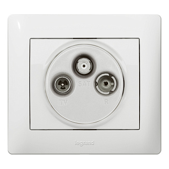 Legrand Galea Life Белый Накладка TV-FM-SAT розетки (мех Hirschman, Wisi) 771089