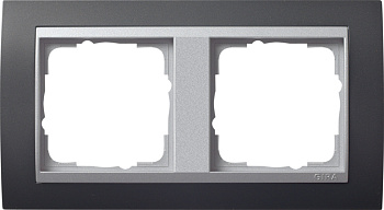 Gira Event Антрацит/Алюминий Рамка 2-ая 021281