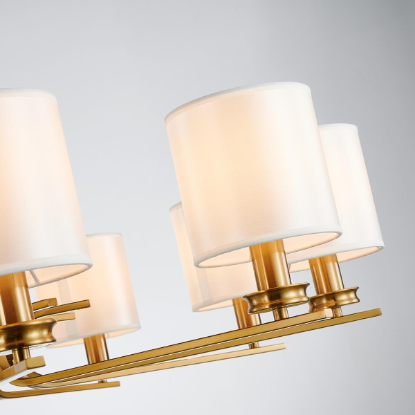 Купить Favourite 2679-10P подвесная люстра Каркас бронзового цвета, абажуры из белого шелка