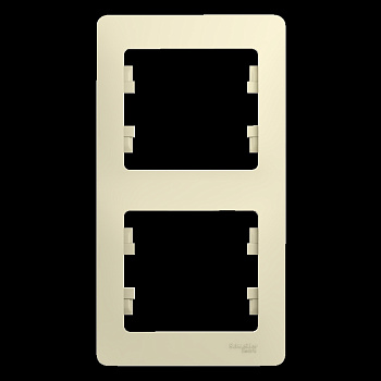 Systeme Electric Glossa Беж Рамка 2-ая, вертикальная