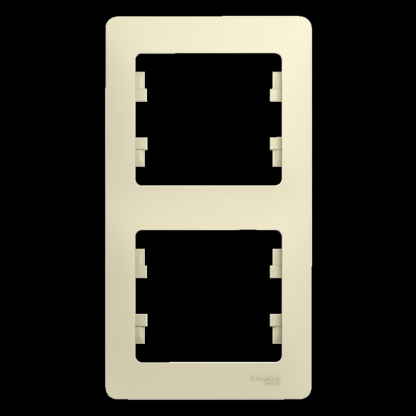 Systeme Electric Glossa Беж Рамка 2-ая, вертикальная