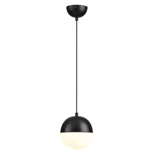 Купить Odeon Light 4958/1 PENDANT ODL22 243 черный/металл/белый/стекло Подвес E27 1*40W PINGA