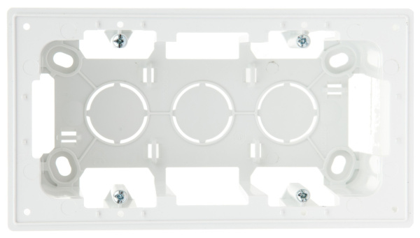 Simon 24 Белая Коробка монтажная для накладного монтажа на 2 поста 2400752-030