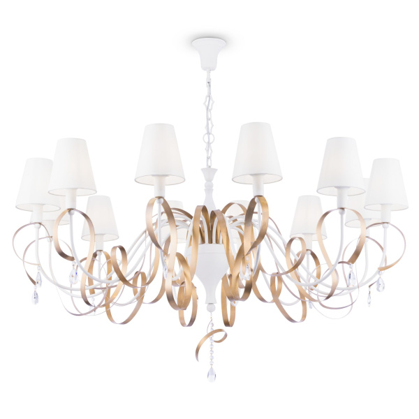 Maytoni Elegant Intreccio Белый с Золотом Люстра 12xE14 40W ARM010-12-W Купить Maytoni Elegant Intreccio Белый с Золотом Люстра 12xE14 40W ARM010-12-W